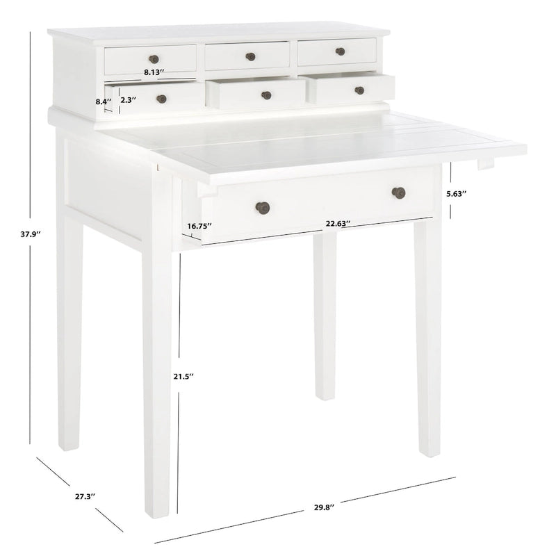 Bureau rabattable à 7 tiroirs