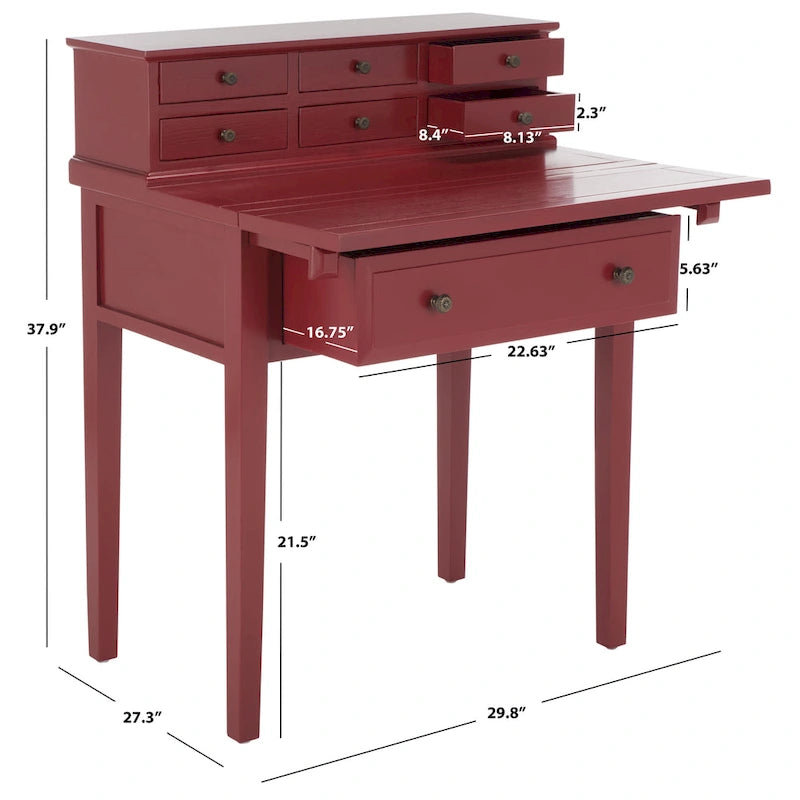 Bureau rabattable à 7 tiroirs