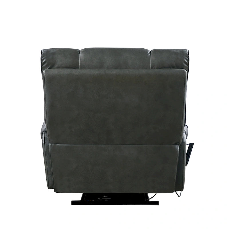 Fauteuil inclinable releveur avec deux moteurs, massage, fonction chauffante, porte-gobelets et support de téléphone réglable