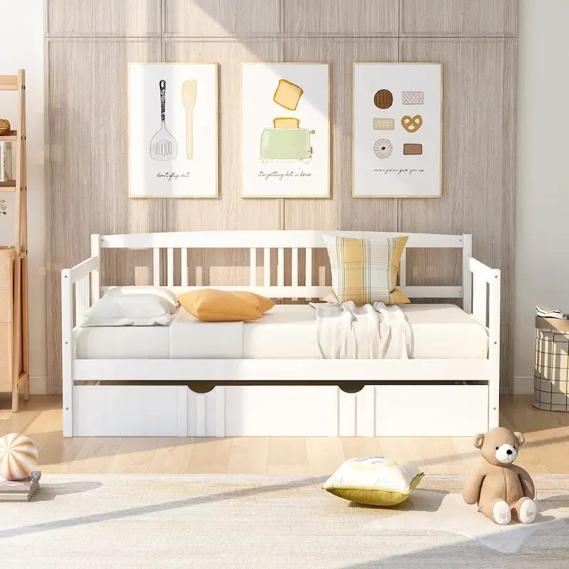 Pine Daybed with Trundle, Headboard & Footboard