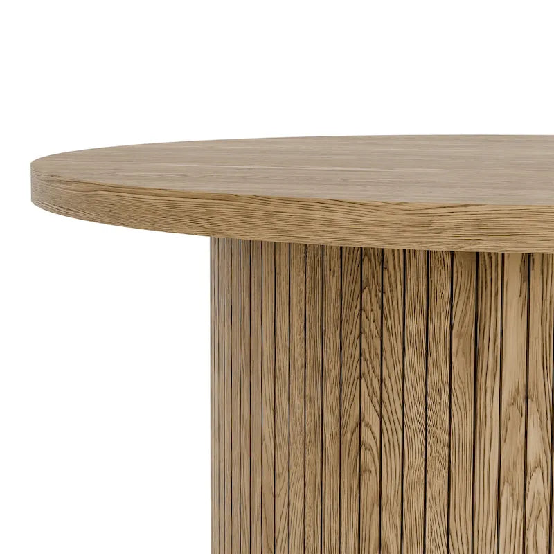 Table basse ronde Tambour Design avec étagère de rangement