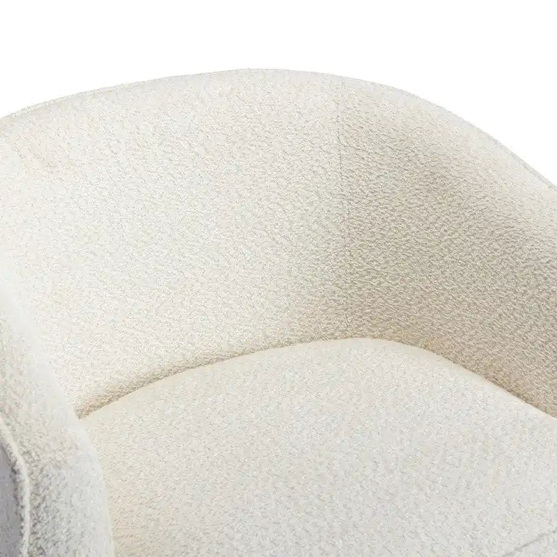 Fauteuil de salon rond pivotant moderne, avec accoudoirs, rembourré