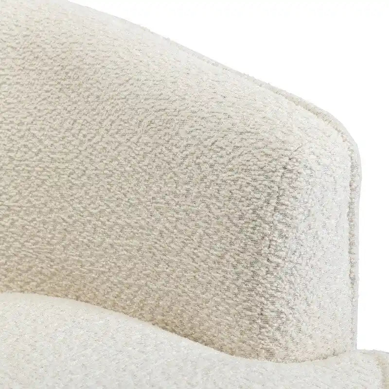 Fauteuil de salon rond pivotant moderne, avec accoudoirs, rembourré