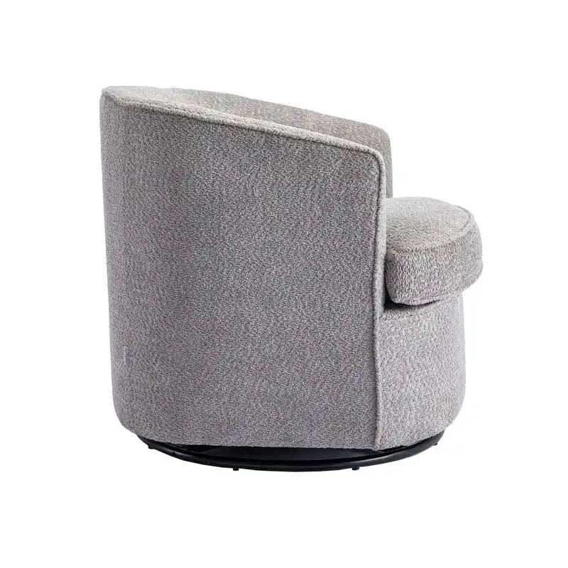 Fauteuil de salon rond pivotant moderne, avec accoudoirs, rembourré