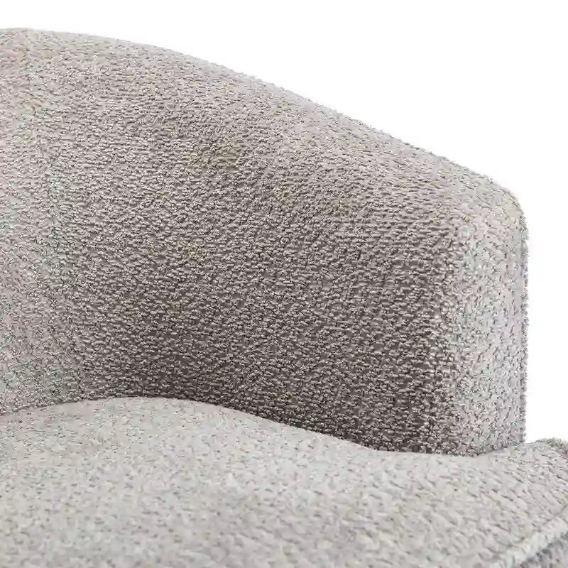 Fauteuil de salon rond pivotant moderne, avec accoudoirs, rembourré