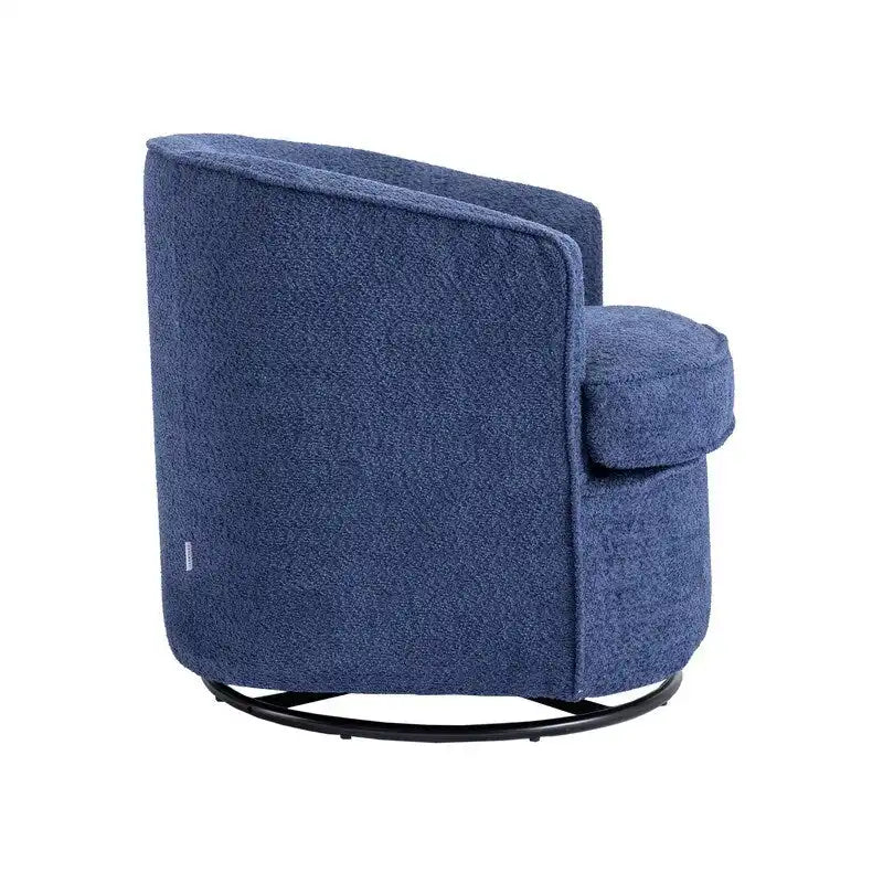 Fauteuil de salon rond pivotant moderne, avec accoudoirs, rembourré