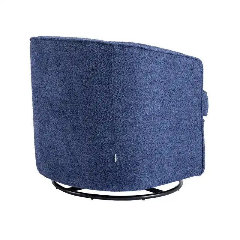 Fauteuil de salon rond pivotant moderne, avec accoudoirs, rembourré