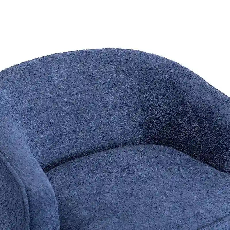 Fauteuil de salon rond pivotant moderne, avec accoudoirs, rembourré