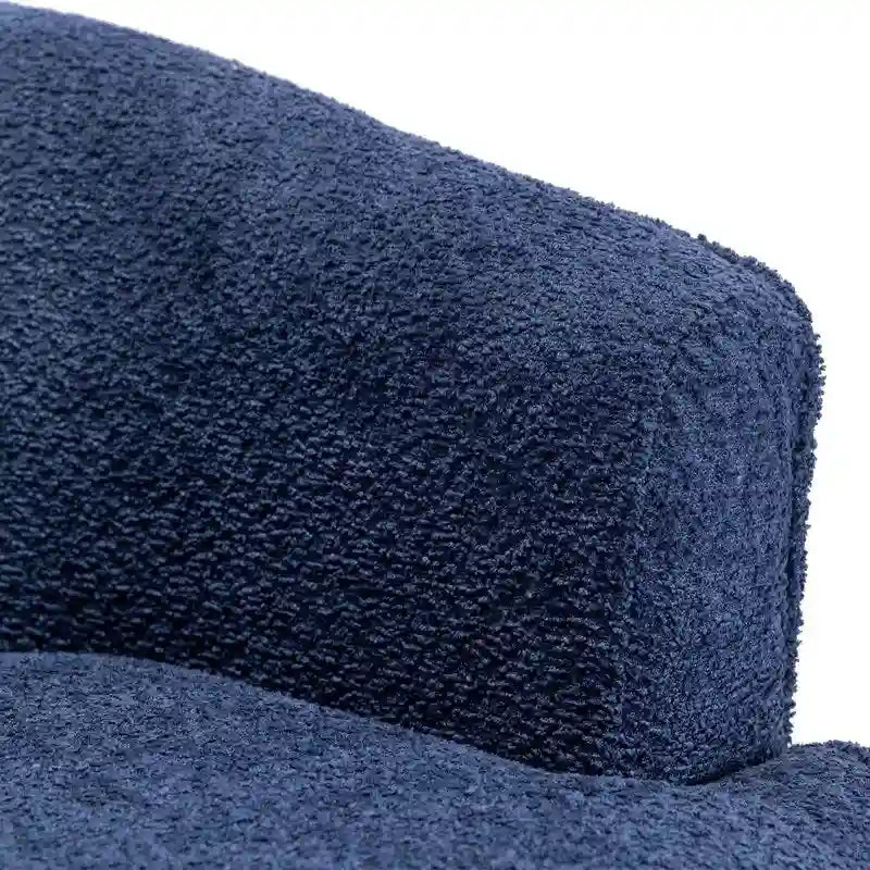 Fauteuil de salon rond pivotant moderne, avec accoudoirs, rembourré