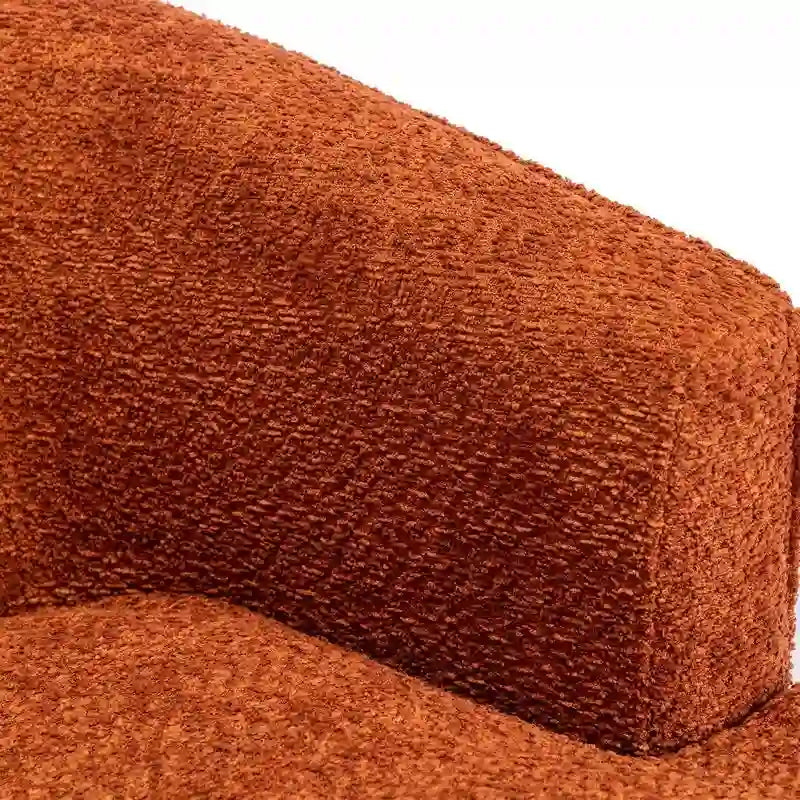 Fauteuil de salon rond pivotant moderne, avec accoudoirs, rembourré