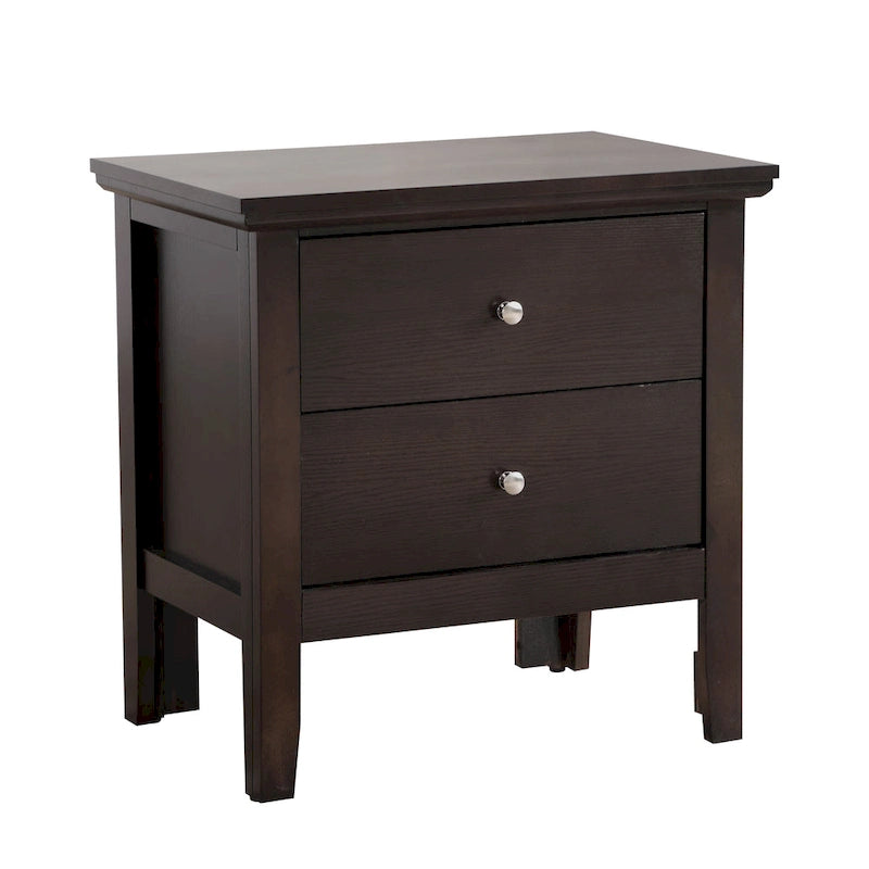 Table de chevet à 2 tiroirs (61 cm H x 48,3 cm L x 39,4 cm P)