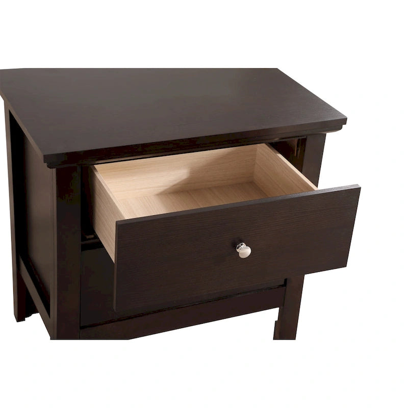 Table de chevet à 2 tiroirs (61 cm H x 48,3 cm L x 39,4 cm P)