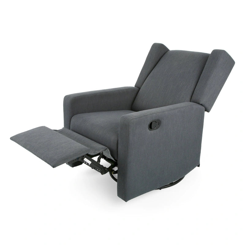 Fauteuil inclinable pivotant contemporain rembourré