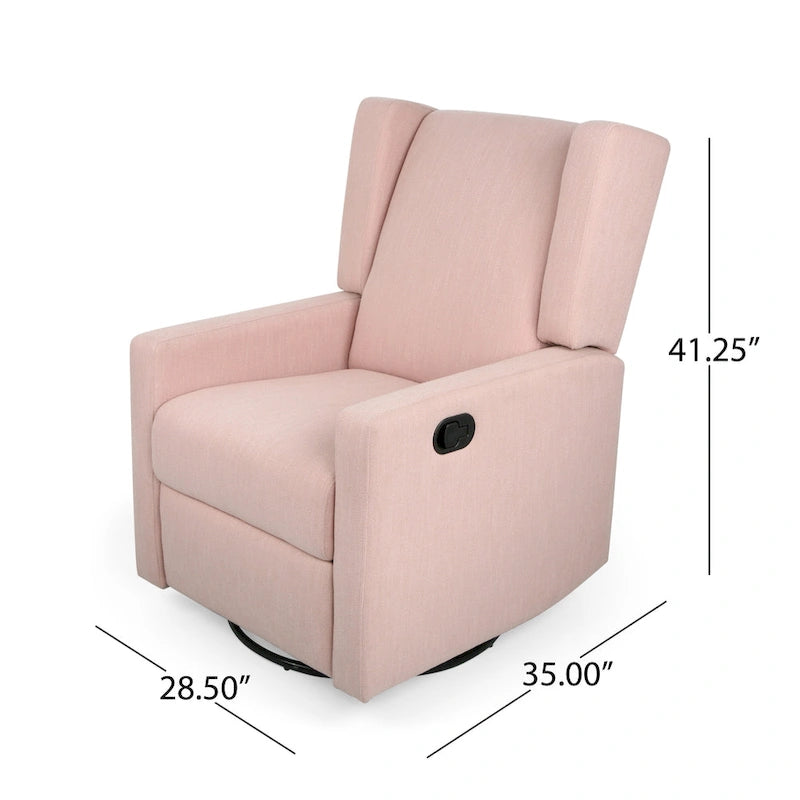 Fauteuil inclinable pivotant contemporain rembourré