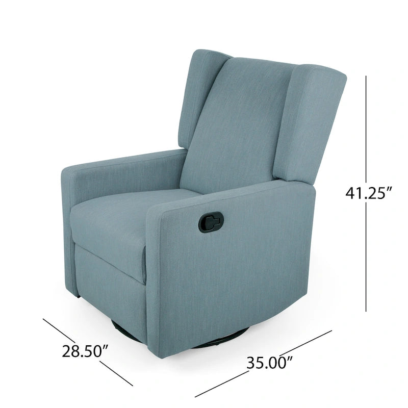 Fauteuil inclinable pivotant contemporain rembourré