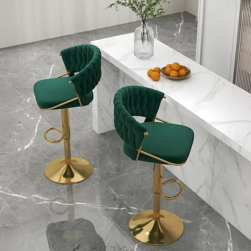 Tabouret de bar réglable en hauteur avec assise pivotante