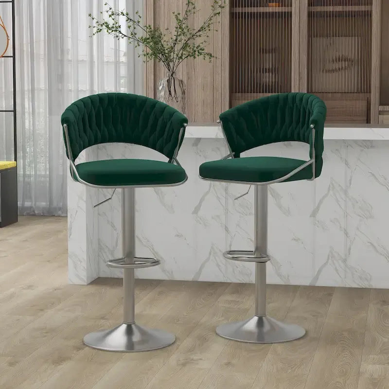 Tabouret de bar réglable en hauteur avec assise pivotante