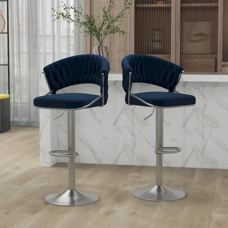 Tabouret de bar réglable en hauteur avec assise pivotante