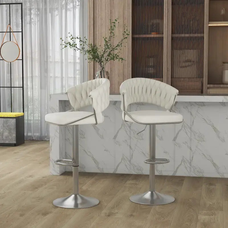 Tabouret de bar réglable en hauteur avec assise pivotante