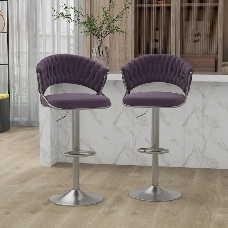 Tabouret de bar réglable en hauteur avec assise pivotante