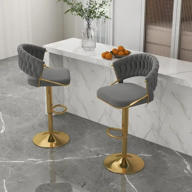 Tabouret de bar réglable en hauteur avec assise pivotante