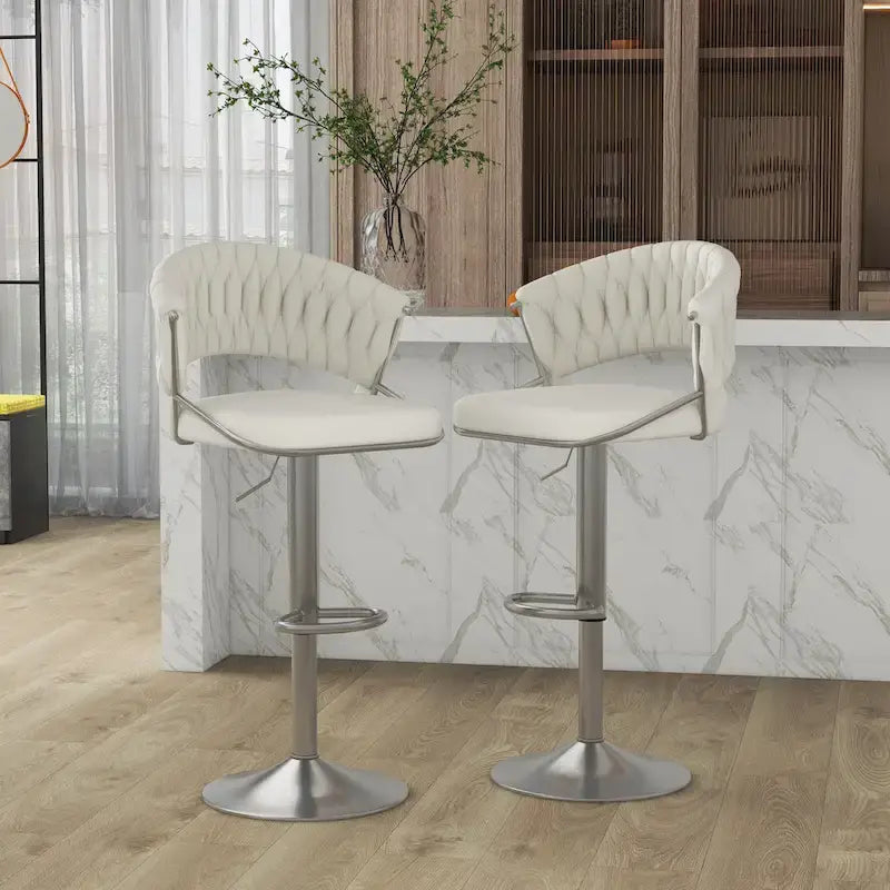 Tabouret de bar réglable en hauteur avec assise pivotante