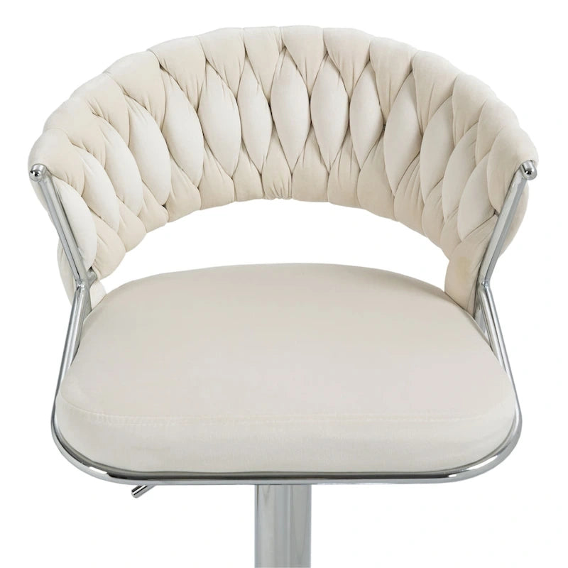 Tabouret de bar réglable en hauteur avec assise pivotante