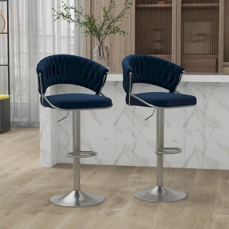 Tabouret de bar réglable en hauteur avec assise pivotante