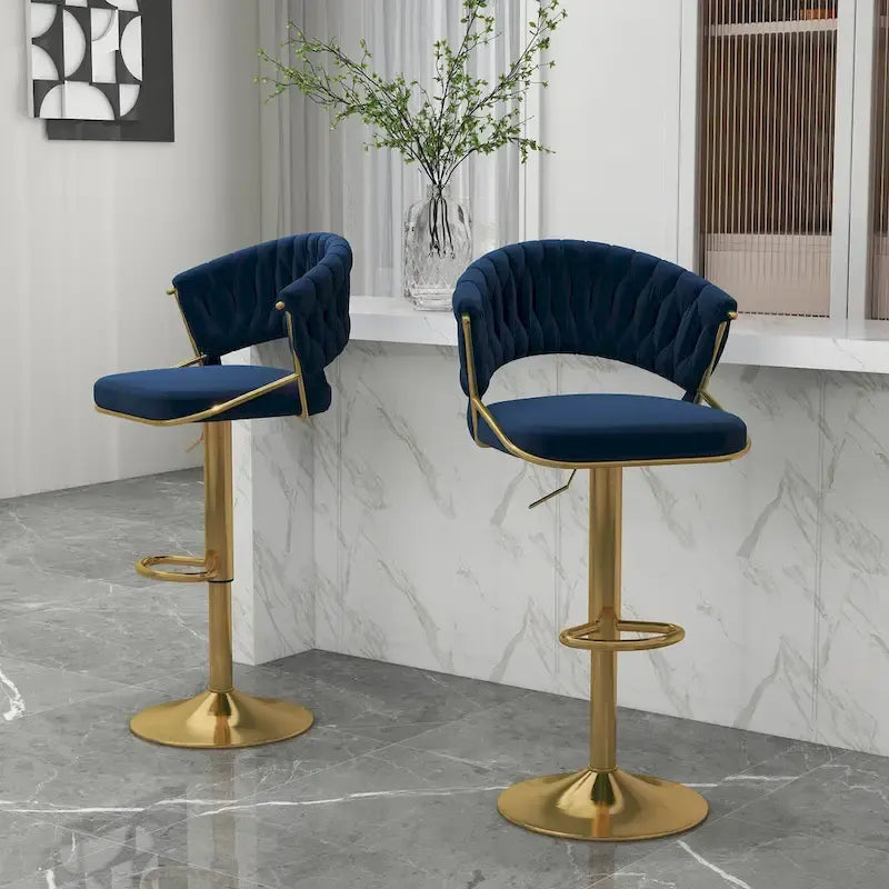 Tabouret de bar réglable en hauteur avec assise pivotante