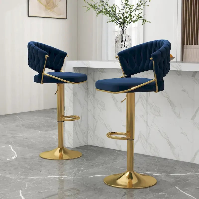 Tabouret de bar réglable en hauteur avec assise pivotante