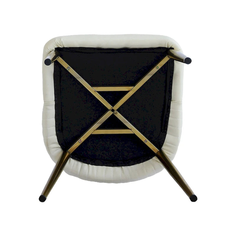 Chaises de salle à manger en cuir PU rembourrées