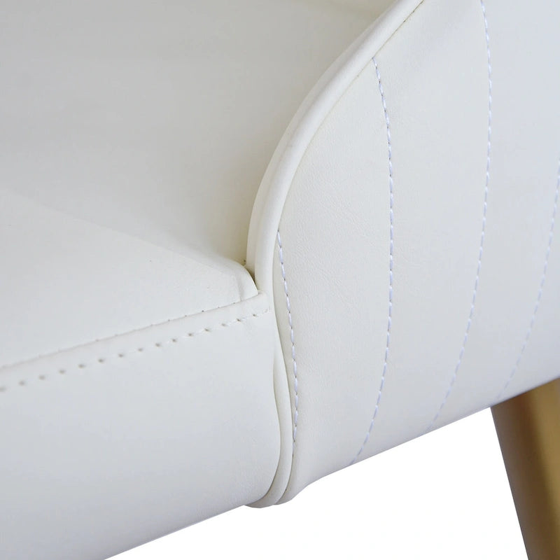 Chaises de salle à manger en cuir PU rembourrées