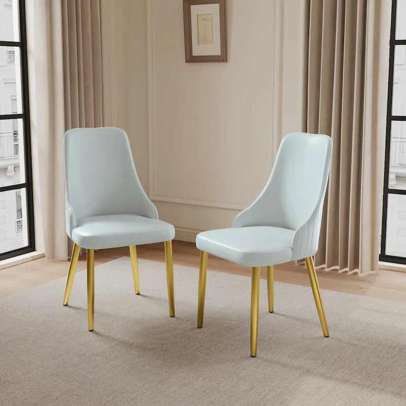 Chaises de salle à manger en cuir PU rembourrées