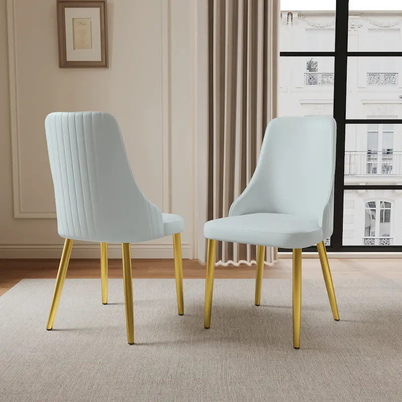 Chaises de salle à manger en cuir PU rembourrées
