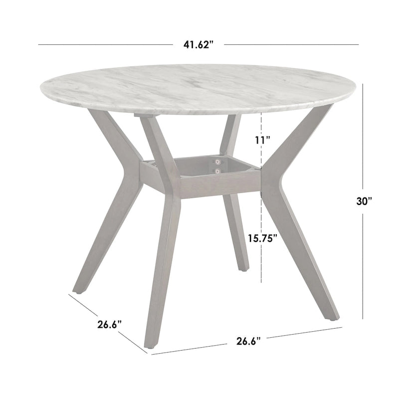 Table à manger ronde de 42 pouces