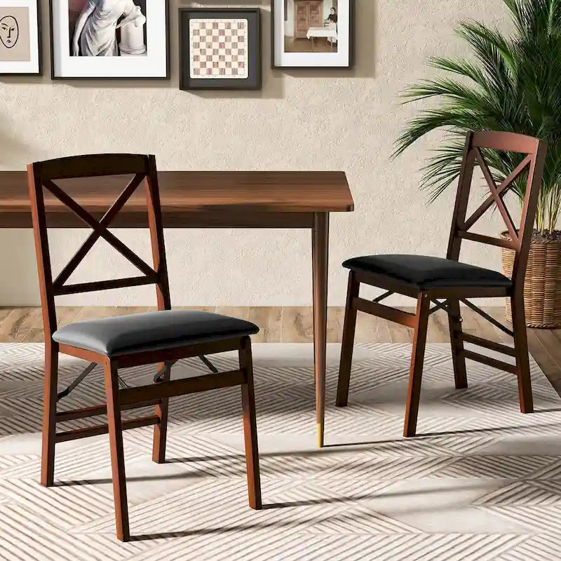 Chaises de salle à manger pliantes Chaises pliantes avec assise rembourrée en PVC