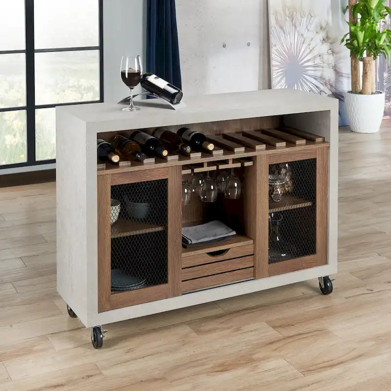 Desserte roulante 4 étagères contemporaine
