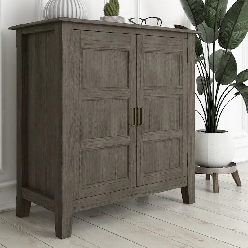 Meuble de rangement bas de transition en BOIS MASSIF de 30 pouces de large - 30 po l. x 14 po p. x 31 po h.