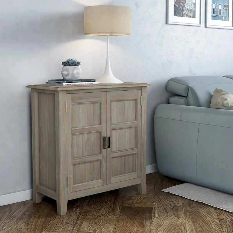 Meuble de rangement bas de transition en BOIS MASSIF de 30 pouces de large - 30 po l. x 14 po p. x 31 po h.