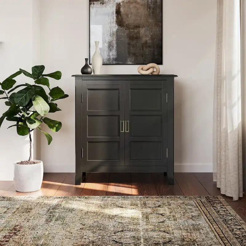Meuble de rangement bas de transition en BOIS MASSIF de 30 pouces de large - 30 po l. x 14 po p. x 31 po h.