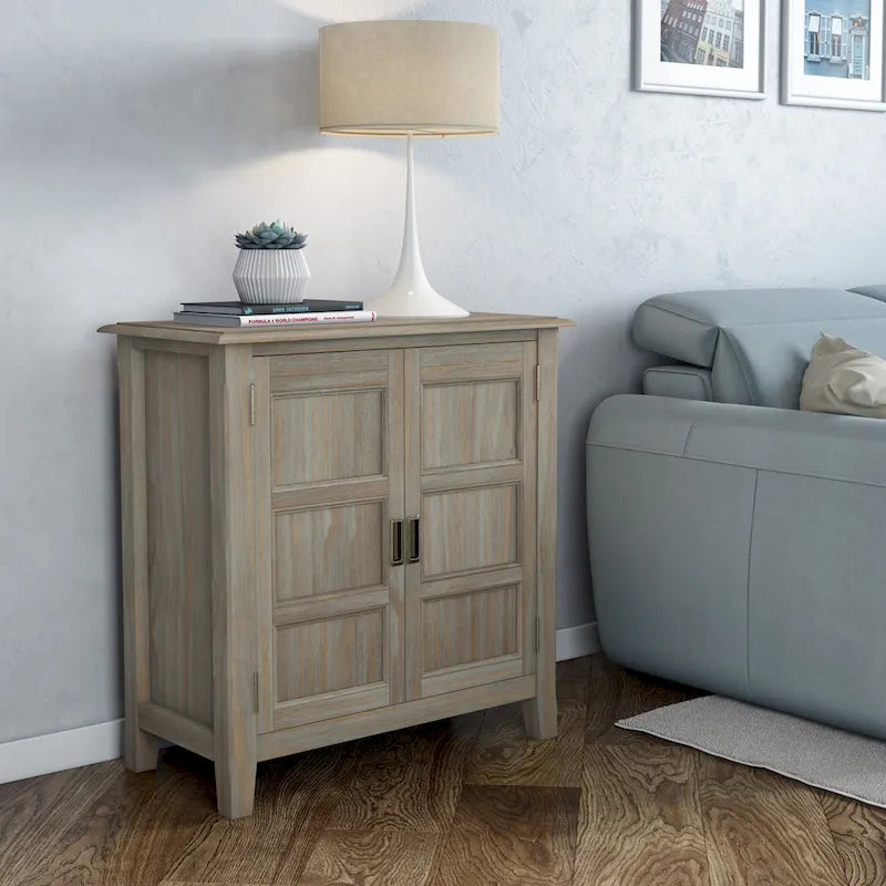 Meuble de rangement bas de transition en BOIS MASSIF de 30 pouces de large - 30 po l. x 14 po p. x 31 po h.
