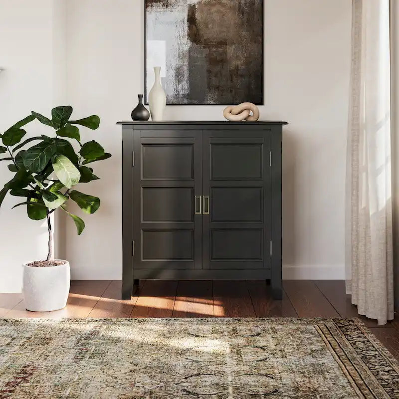 Meuble de rangement bas de transition en BOIS MASSIF de 30 pouces de large - 30 po l. x 14 po p. x 31 po h.