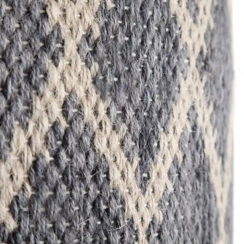 Pouf rond, jute tressée naturelle