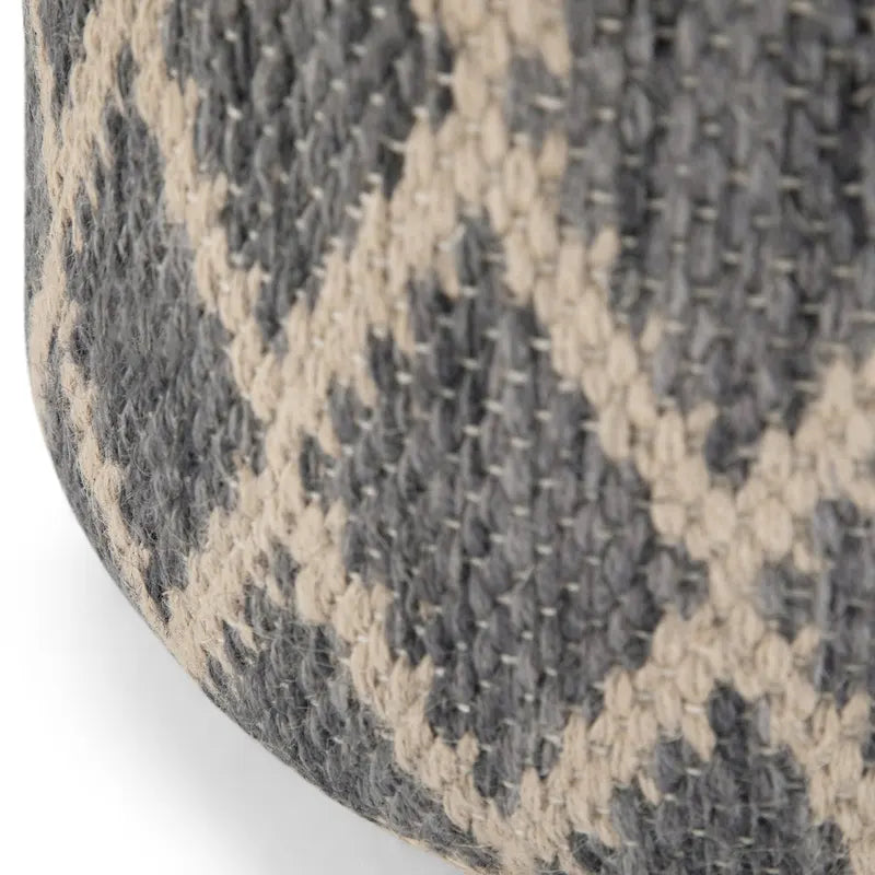 Pouf rond, jute tressée naturelle