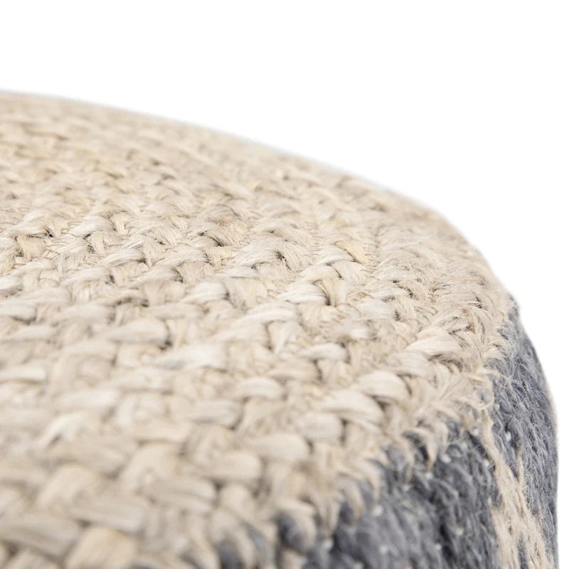 Pouf rond, jute tressée naturelle