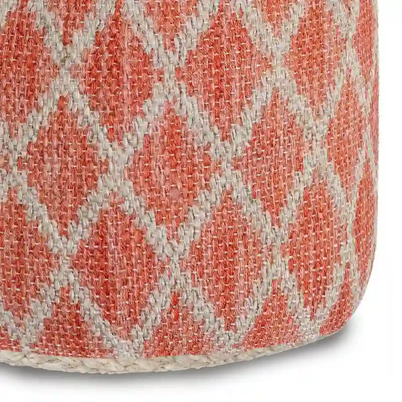 Pouf rond, jute tressée naturelle