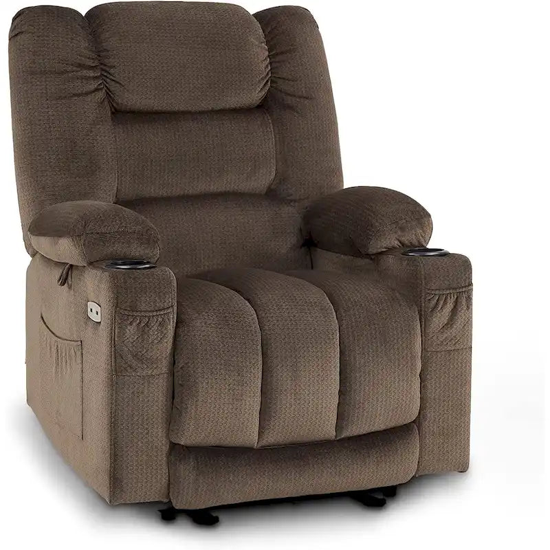 Fauteuil inclinable électrique avec fonctions de chauffage et de massage, Tissu 6079/PR670