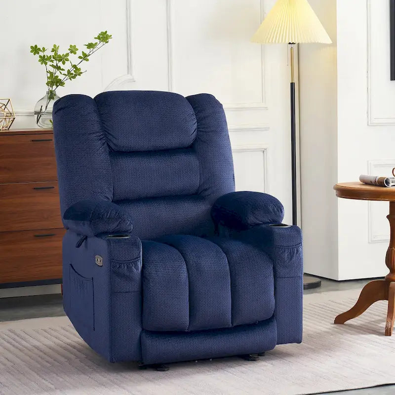 Fauteuil inclinable électrique avec fonctions de chauffage et de massage, Tissu 6079/PR670