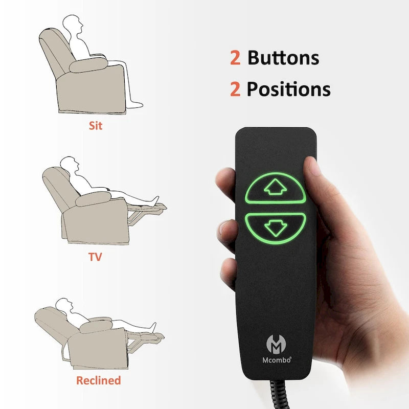 Fauteuil inclinable électrique avec fonctions de chauffage et de massage, Tissu 6079/PR670