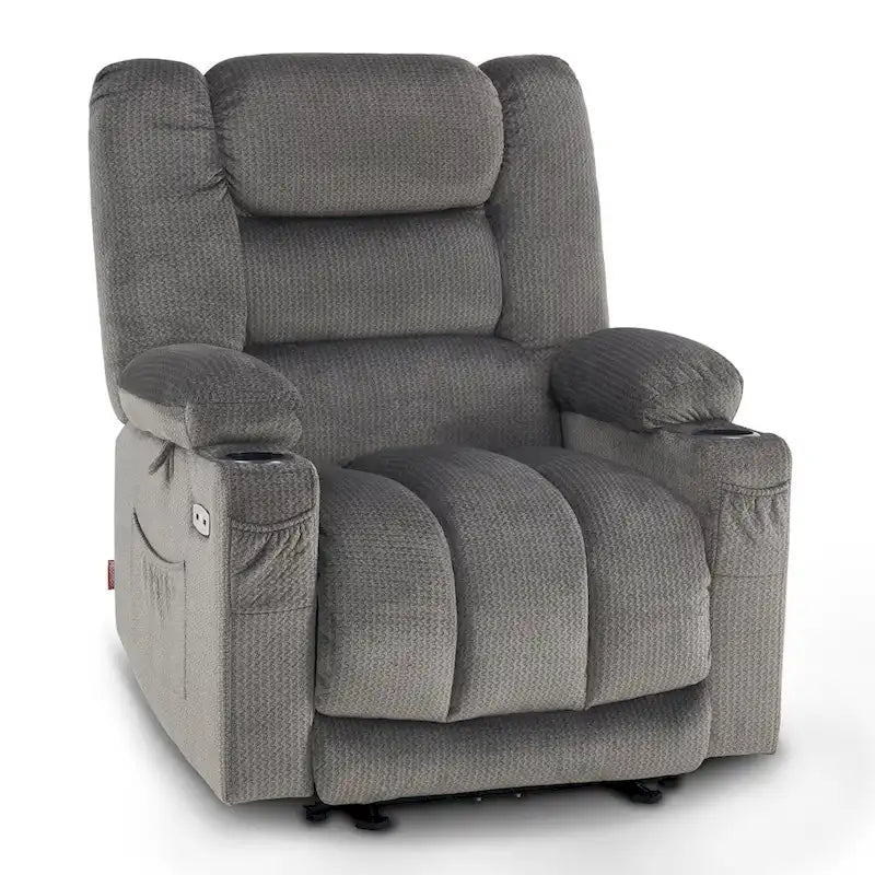 Fauteuil inclinable électrique avec fonctions de chauffage et de massage, Tissu 6079/PR670